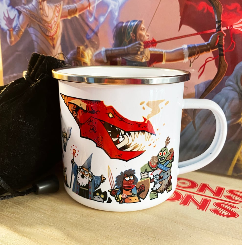 Image of "Dragon Attack" Camper Mug