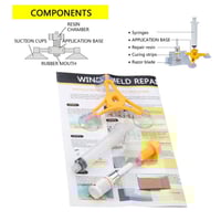 Image 2 of DIY Car Wind Shield Glass Repair Kit Vehicle Glass Windscreen Repair Car Glass Repair Kit Crack Rest