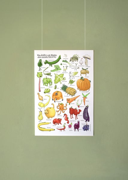 Image of NEU! Gemüsetiere 2.0 | Mini-Poster | DIN A3