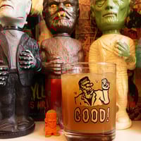 Image 2 of Frankenstein GOOD! 12oz Gold Old Fashioned Cocktail Glass