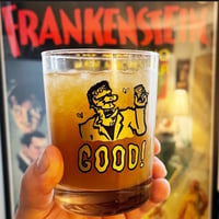 Image 3 of Frankenstein GOOD! 12oz Gold Old Fashioned Cocktail Glass