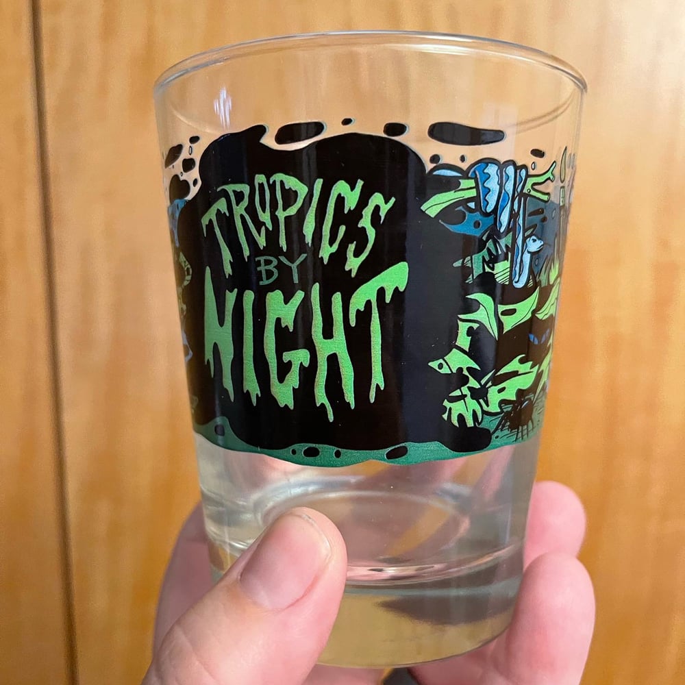 TROPICS BY NIGHT Full Color 15 oz Tiki Cocktail Glass