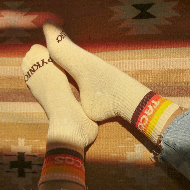 Taco Van Striped Crew Socks