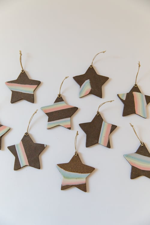 Image of Rainbow Star Ornaments