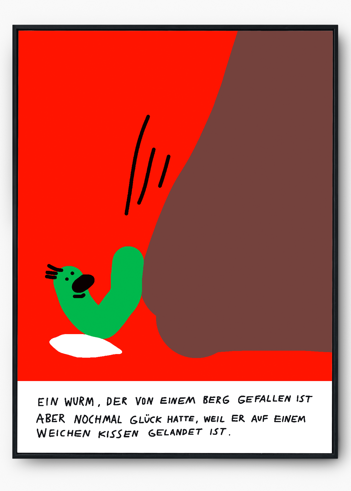 Image of Wurm fällt vom Berg (A3)