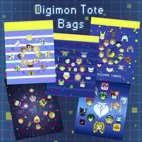 Image 1 of Digimon Tote Bags