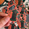 bird watcher vinyl sticker