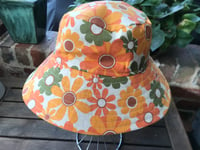 Image 1 of KylieJane sun hat-retro flower 