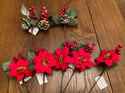 Poinsettia and Berry Sprig 27cm