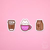 Image 1 of Coffee Cat Sticker Set