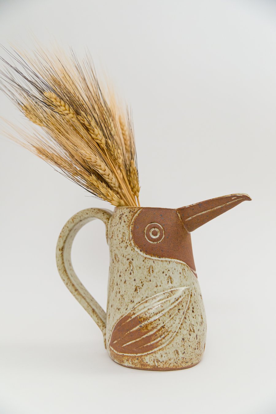 Image of Large Iron Speckled Toasty Family Size Toucan Pitcher