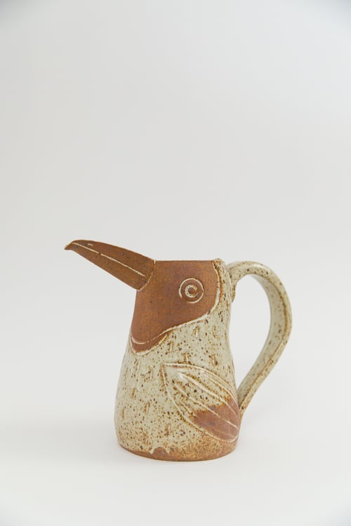Image of Large Iron Speckled Toasty Family Size Toucan Pitcher