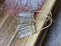 Image 1 of Large Solid Brass Crystal earrings - n167