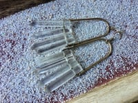 Image 4 of Large Solid Brass Crystal earrings - n167