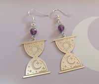 Image 1 of Cosmic Hourglass Earrings 