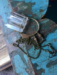 Image 2 of Mountain Crystal brass necklace - n168