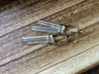 Image 1 of Mountain Crystal point brass earrings /n.170 