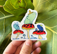Image 1 of Frog Friends with Hats Sticker