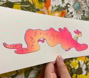 Dragon Rider Riso print