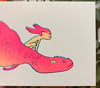 Dragon Rider Riso print