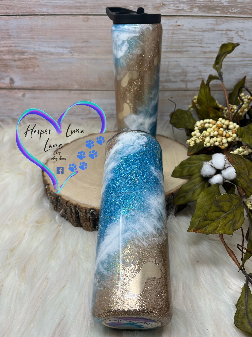 Image of 20oz Beach Footprints Duo Tumbler