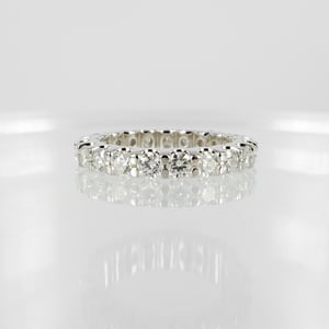 Image of 18ct white gold full circle diamond dress ring. PJ5981