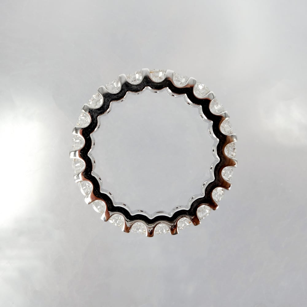 Image of 18ct white gold full circle diamond dress ring. PJ5981
