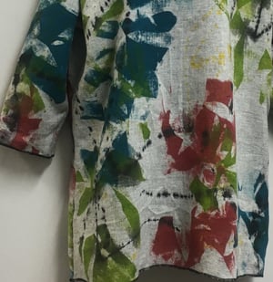 Image of Alison Top with hand painted "Skipping in the Park" design