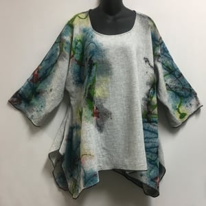 Image of Joy Tunic with hand painted "Be Free" design