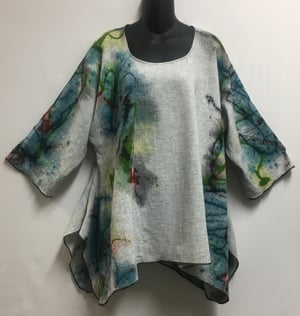 Image of Joy Tunic with hand painted "Be Free" design