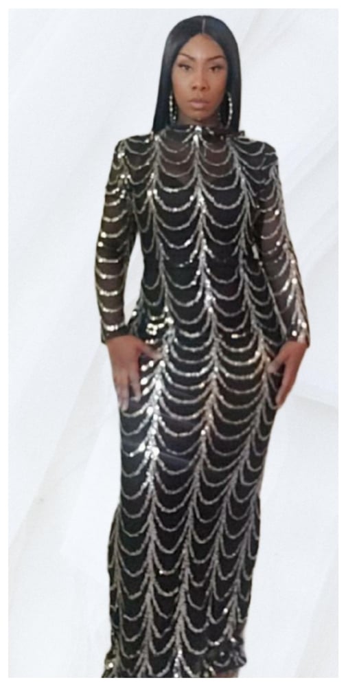 Image of Special Night Sequin Maxi Dress 