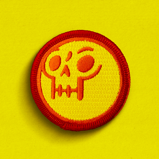Image of Skull Embroidered Patch
