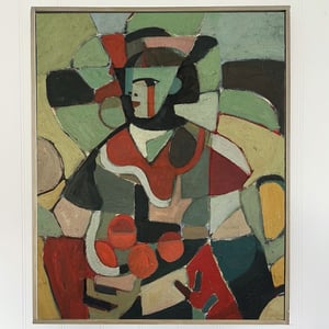 Image of Contemporary Painting, 'Girl with Oranges,' Sandhills Studios