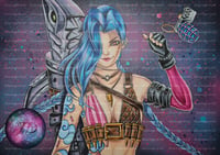 Jinx originale Zeichnung 