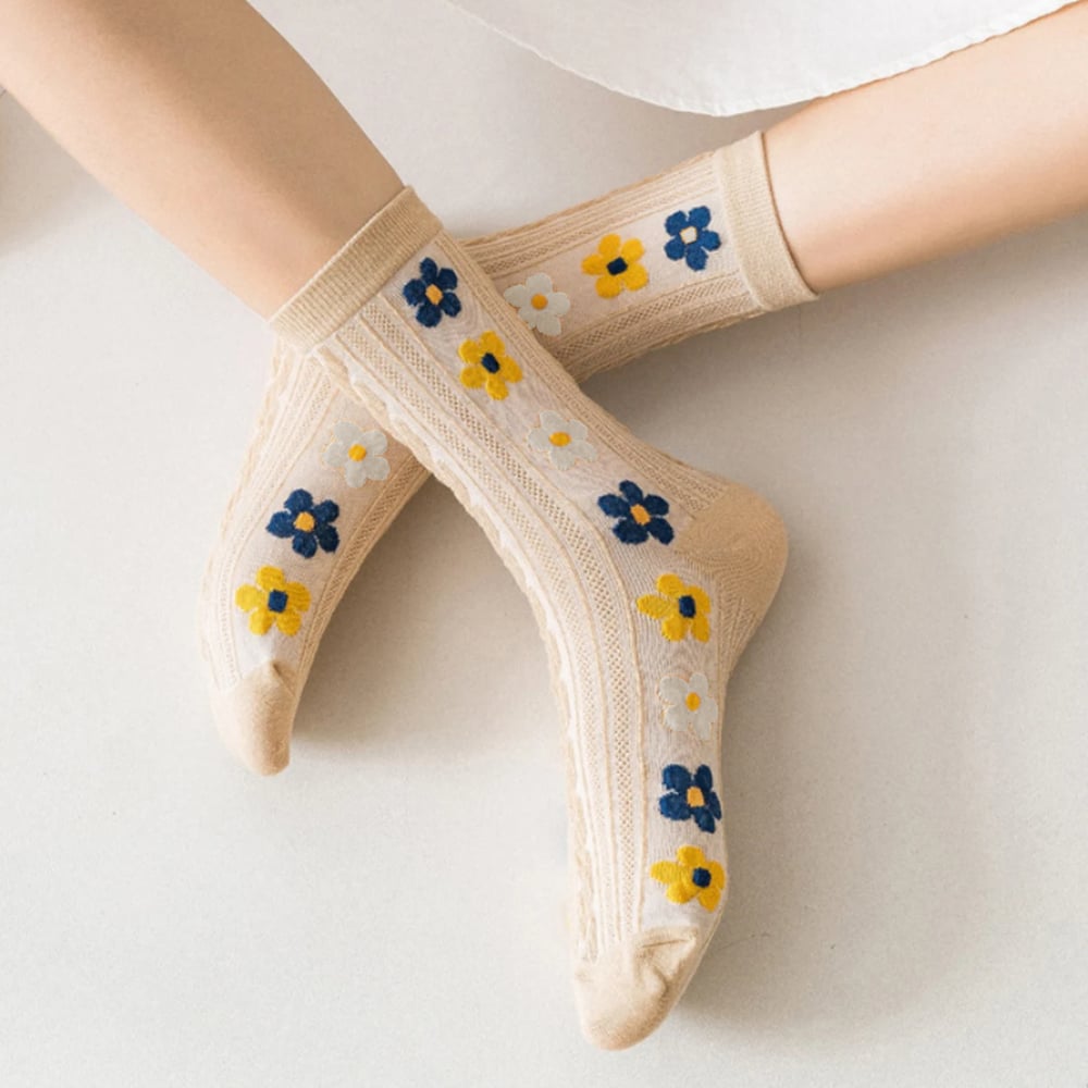 Image of COTTAGECORE FLOWER SOCKS