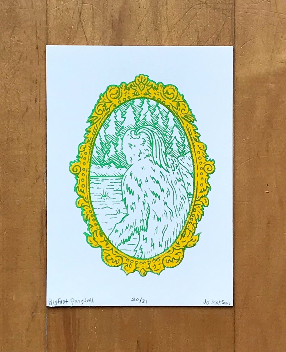Bigfoot Ponytail Print