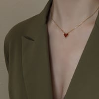 Image 1 of red heart necklace红桃心项链