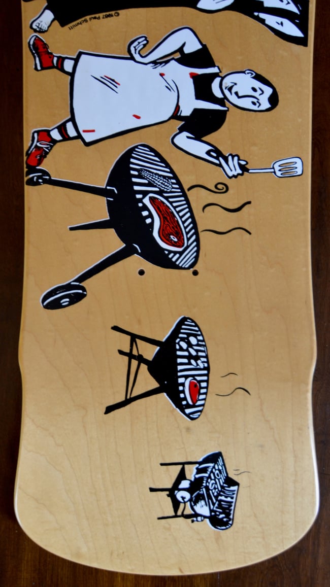 SCHMITT STIX SKATEBOARD DECK JOE LOPES BBQ REISSUE 2002 SKATEBOARDS
