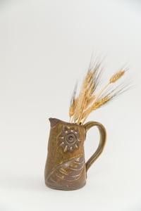 Image 1 of Medium Matte Brown Owl Pitcher