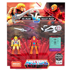 Masters Of The Universe Mega Construx He-Man vs Beast Man Final Showdown Micro Action Figure Set