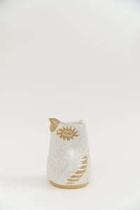 Image 1 of Medium Matte White Flying Handleless Bird Pitcher