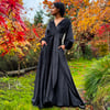 "Black As Night" Felicia Supreme Dressing Gown 