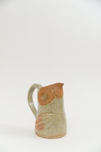 Image 2 of Medium Light Green Toasty Face Handled Bird Pitcher