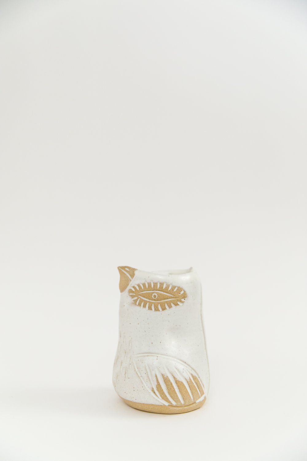 Image of Medium Long Almond Eyed Handleless Bird Pitcher