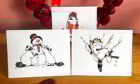 Image 2 of All 3 Racoon Holiday Cards - MIXED PACK 