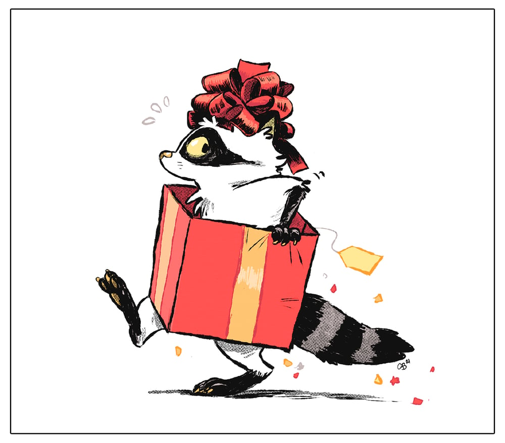 All 3 Racoon Holiday Cards - MIXED PACK 