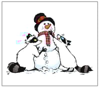 Image 5 of All 3 Racoon Holiday Cards - MIXED PACK 