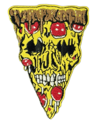 Image 1 of PIZZA MONSTER EMBROIDERED IRON ON PATCH