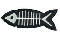 Image 1 of FISH BONE EMBROIDERED IRON ON PATCH