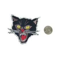 Image 2 of BLACK CAT STRIKE EMBROIDERED IRON ON PATCH
